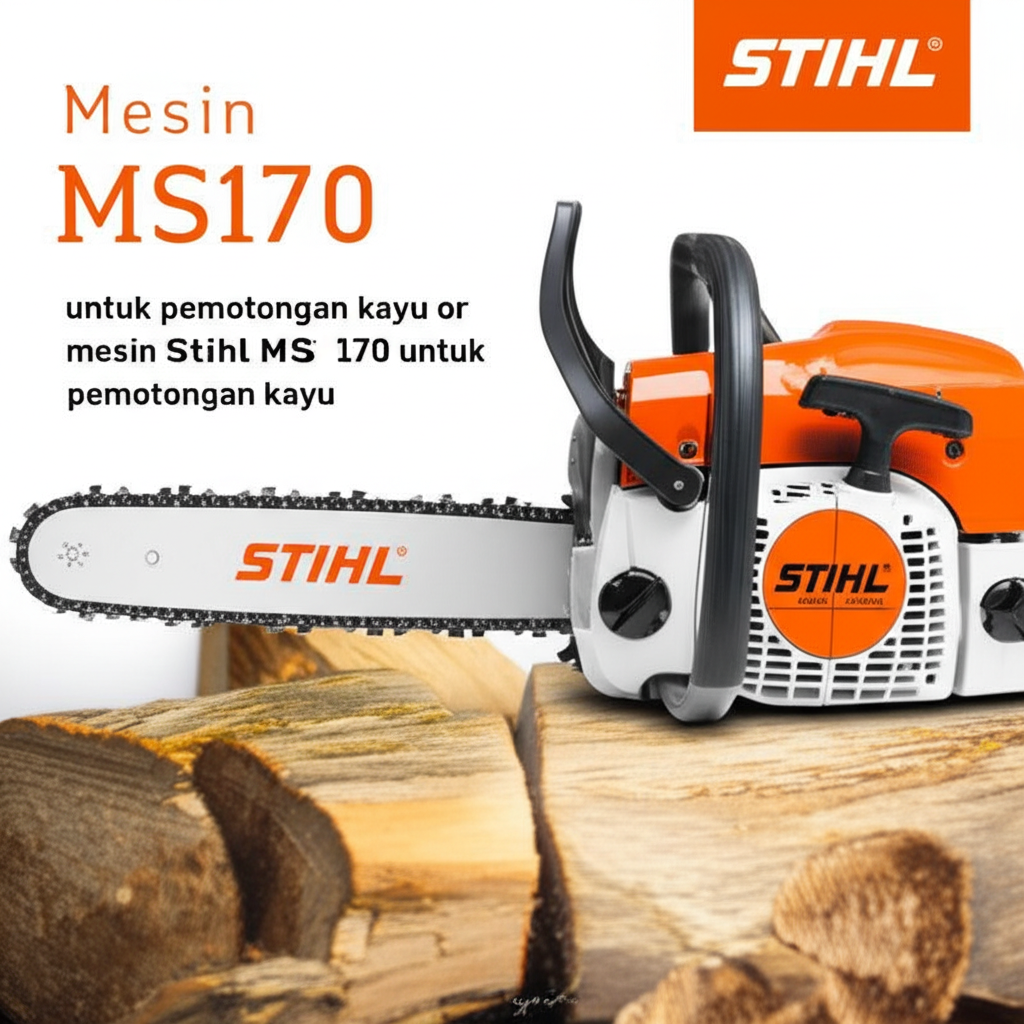 mesin chainsaw Stihl MS170 untuk pemotongan kayu mesin chainsaw Stihl MS170 untuk pemotongan kayu