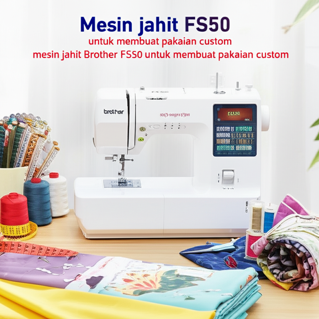 Mesin jahit Brother FS50 untuk membuat pakaian custom